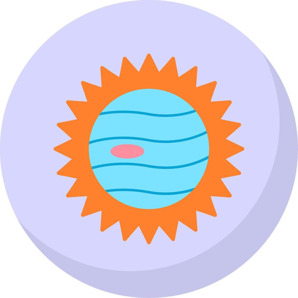 eclipse plano burbuja icono vector