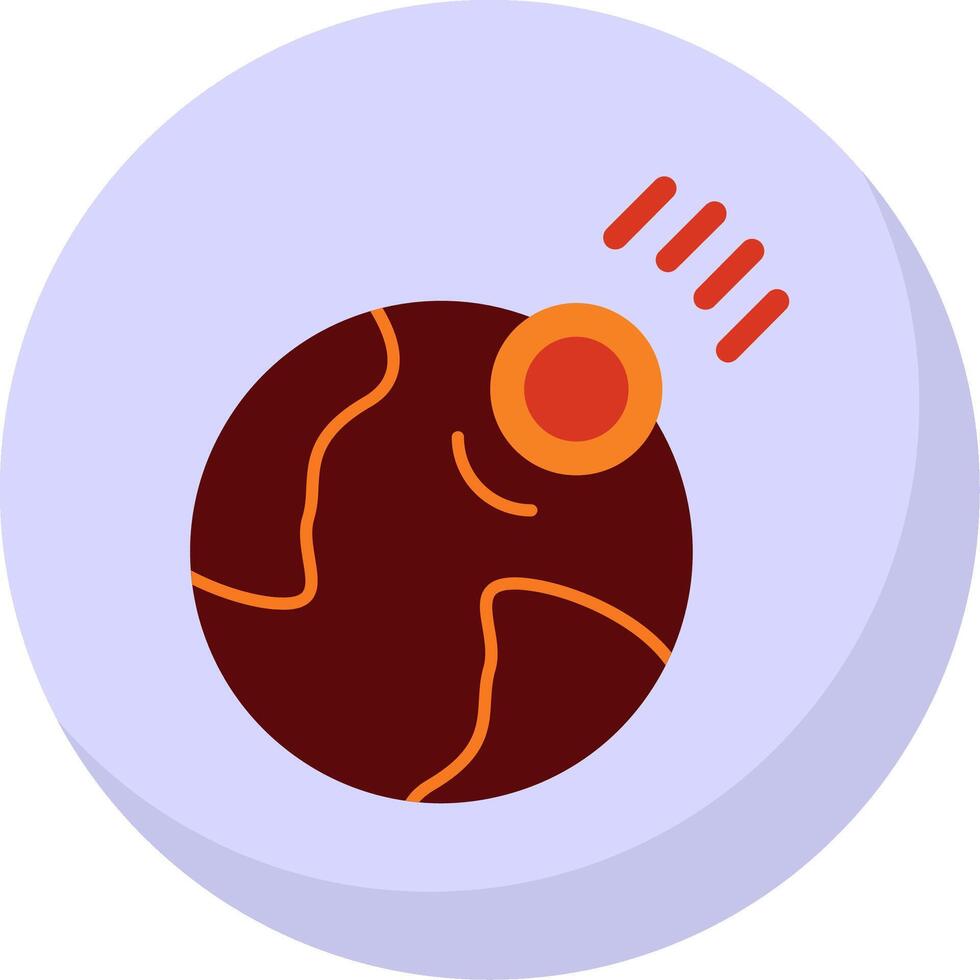 Meteor Flat Bubble Icon vector