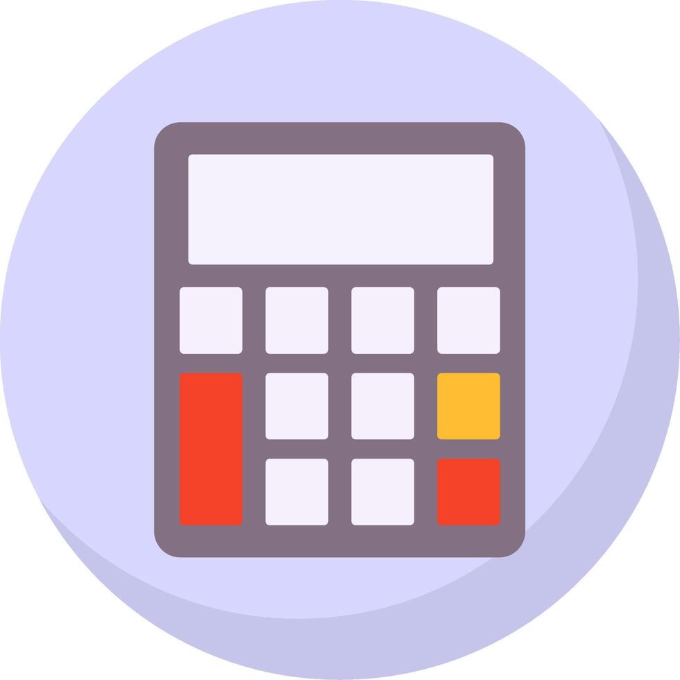 Calculator Flat Bubble Icon vector