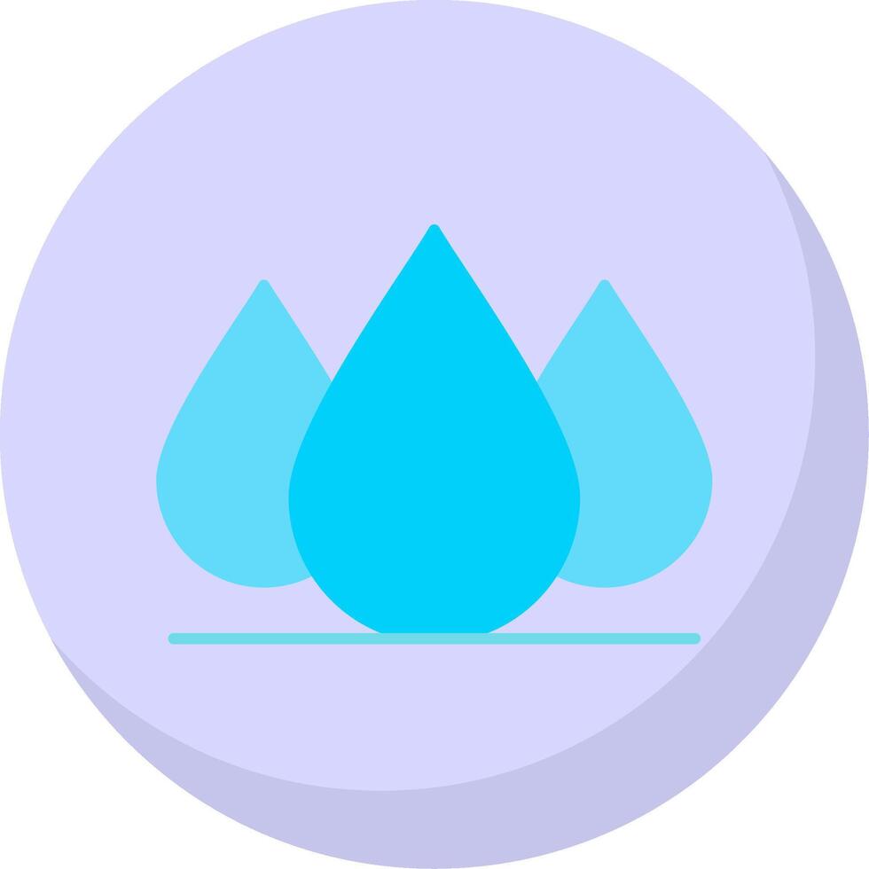 Water Drop Flat Bubble Icon vector