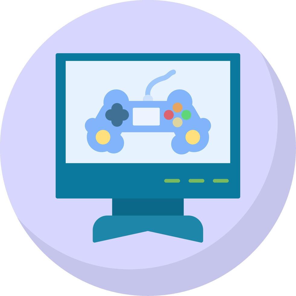 Space Gaming Flat Bubble Icon vector