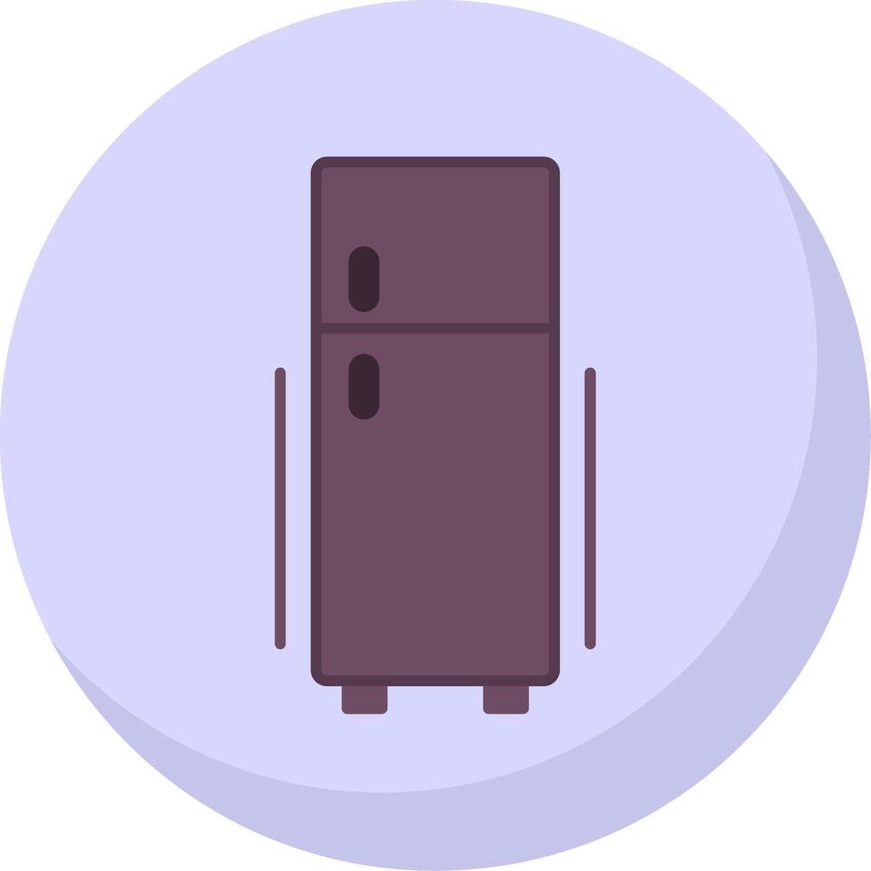 refrigerador plano burbuja icono vector