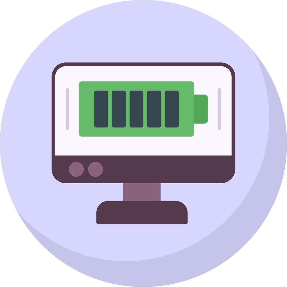 Battery Flat Bubble Icon vector