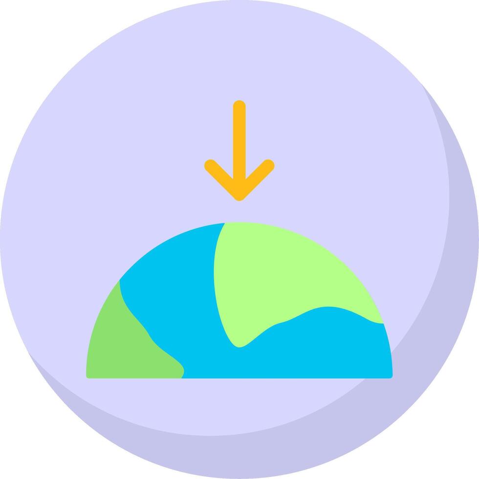Gravity Flat Bubble Icon vector