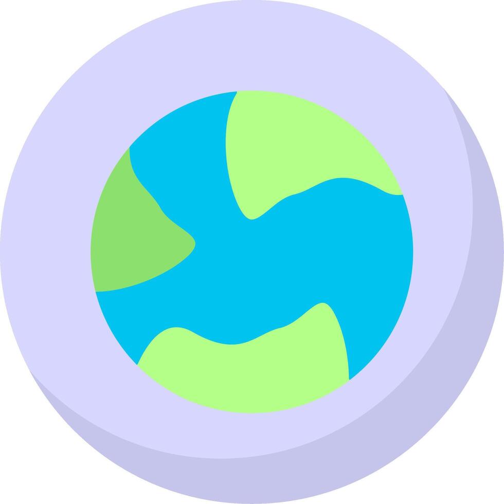 Earth Flat Bubble Icon vector