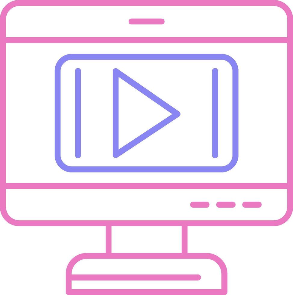 Video Player Flat Bubble Icon vector