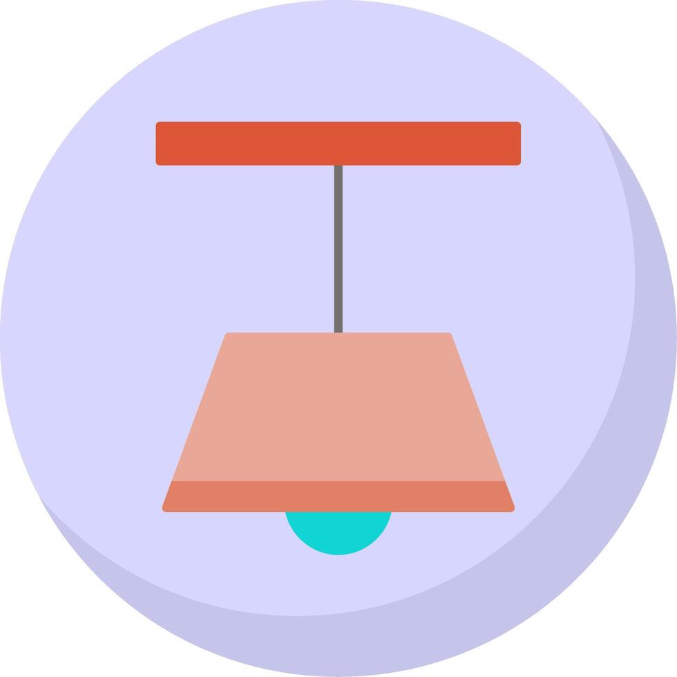 Ceiling Lamp Flat Bubble Icon vector