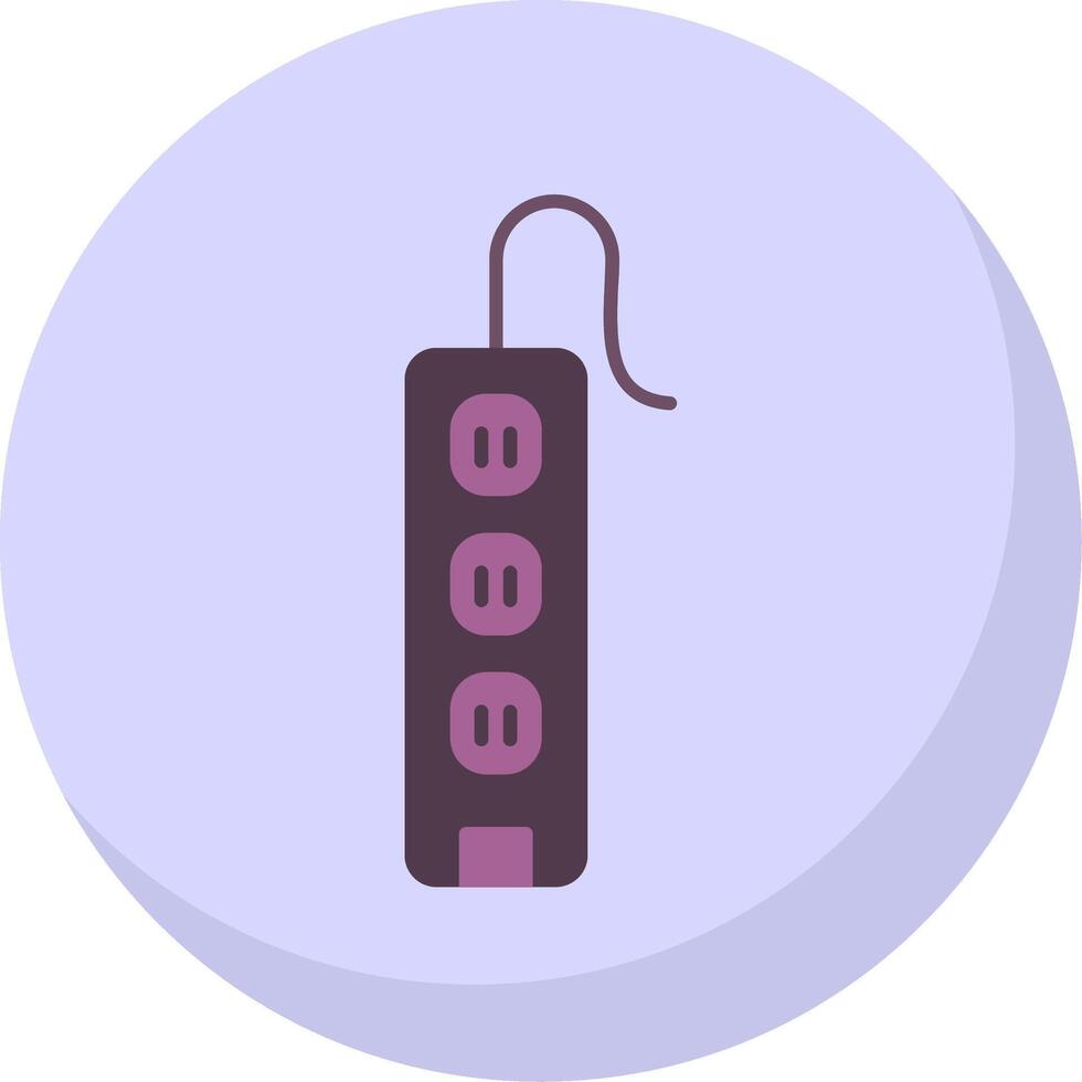 Power Strip Flat Bubble Icon vector