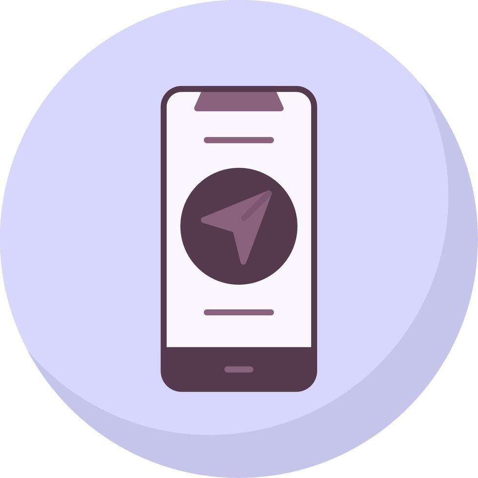 Navigator Flat Bubble Icon vector