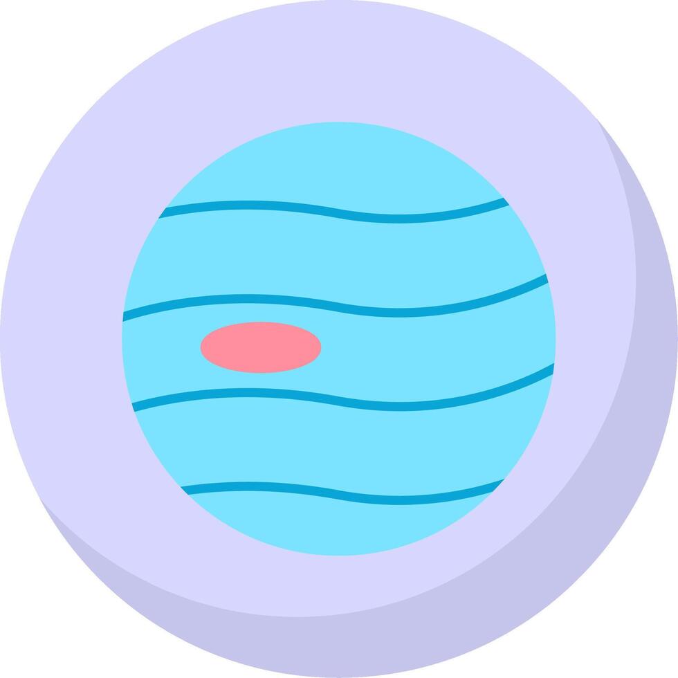 Planet Flat Bubble Icon vector