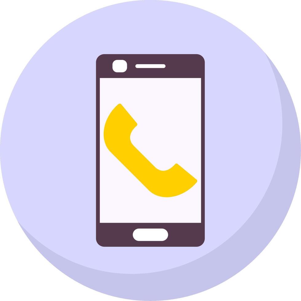 Phone Flat Bubble Icon vector