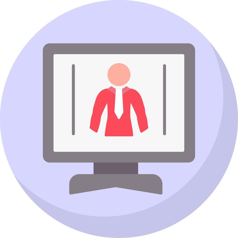 Business People Flat Bubble Icon vector