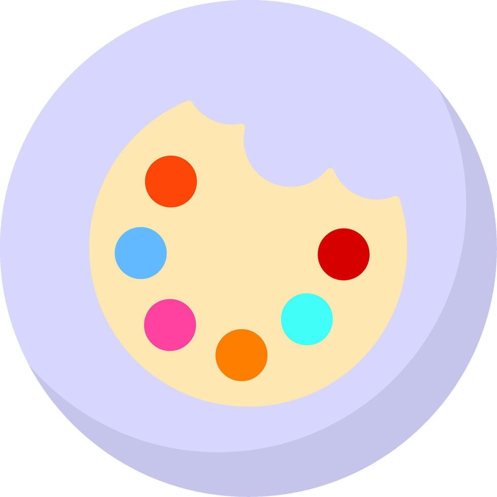 Palette Flat Bubble Icon vector