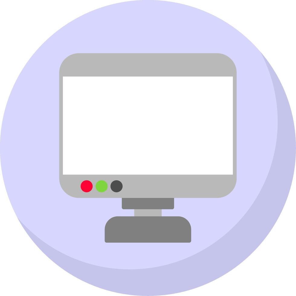 Monitor Flat Bubble Icon vector