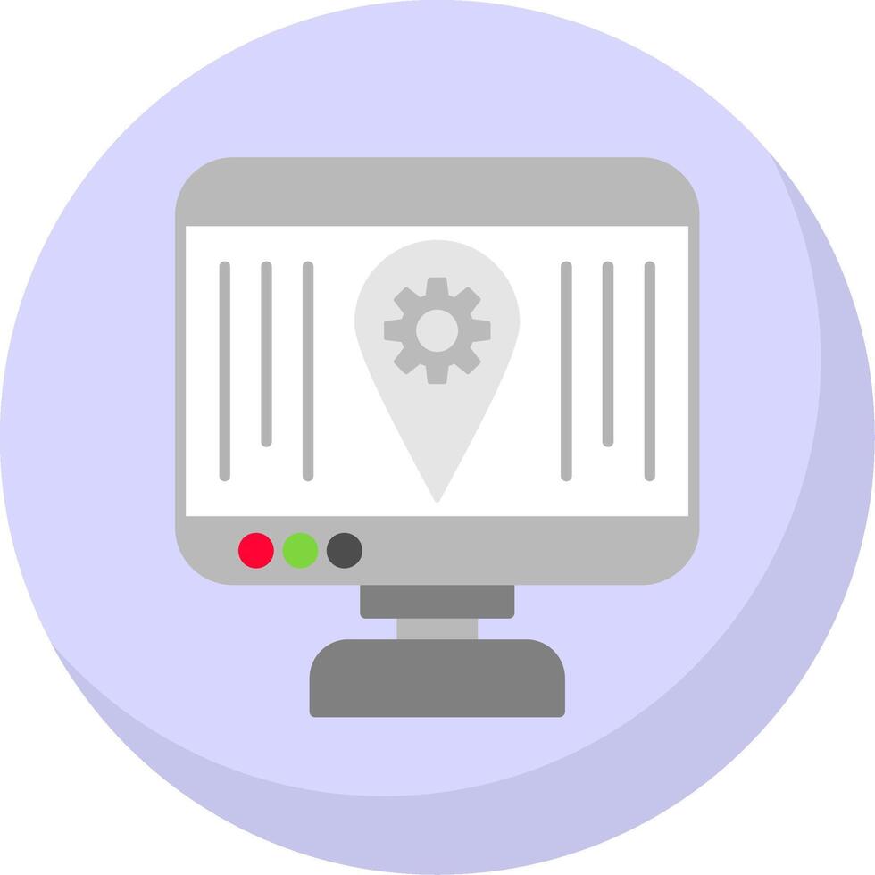 Localization Flat Bubble Icon vector