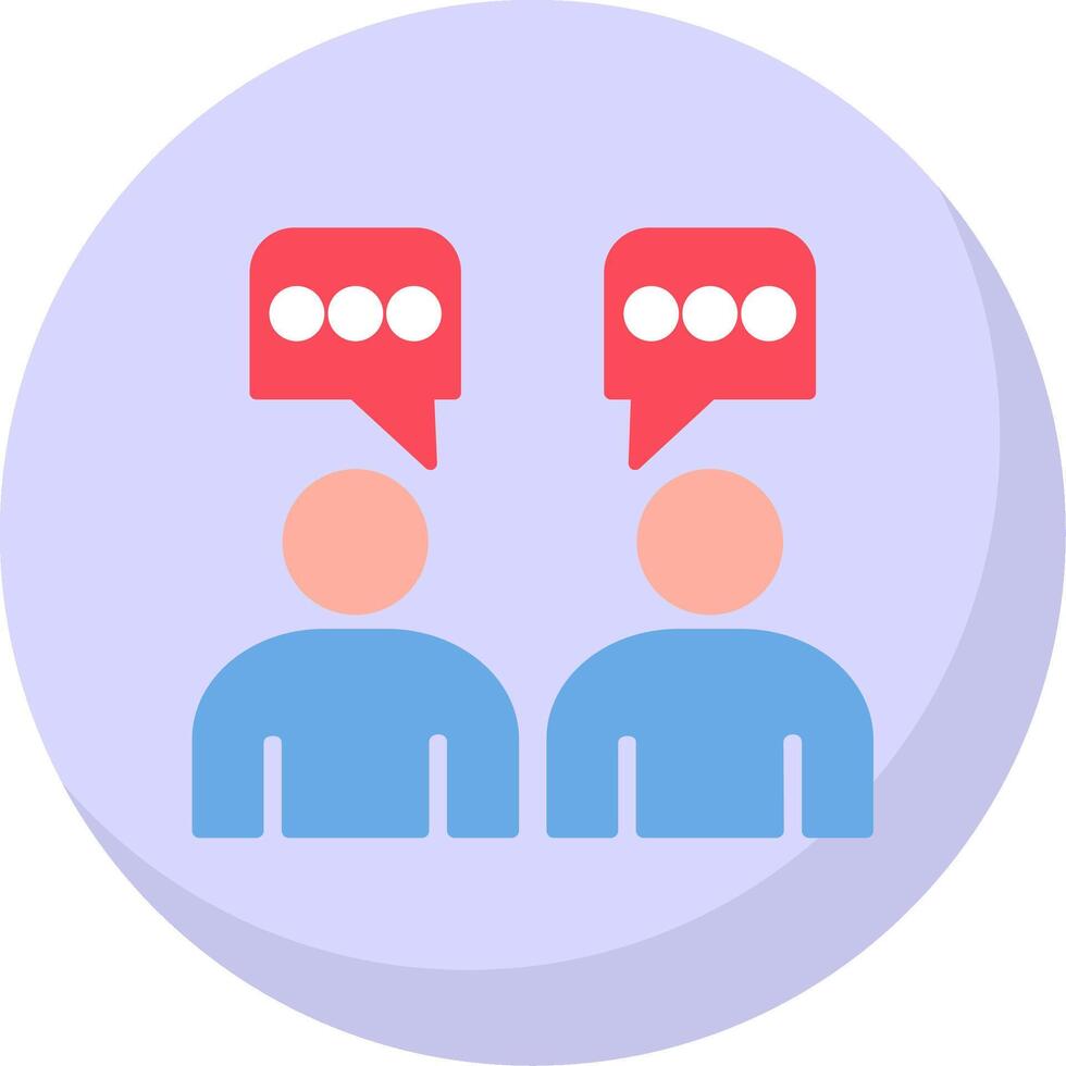 Talking Flat Bubble Icon vector