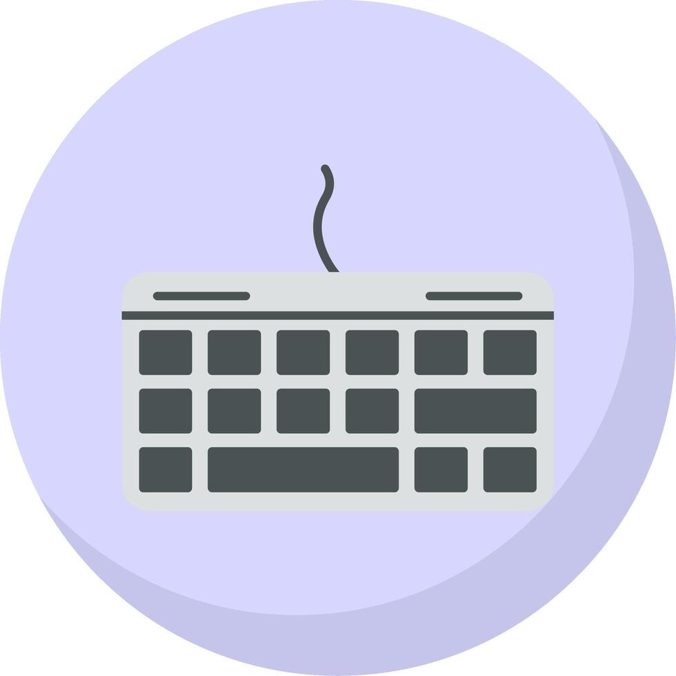 keyboard Flat Bubble Icon vector