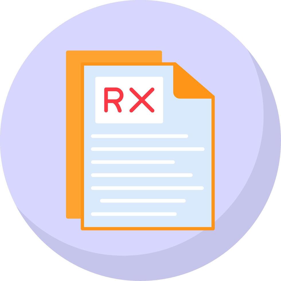 Rx Flat Bubble Icon vector