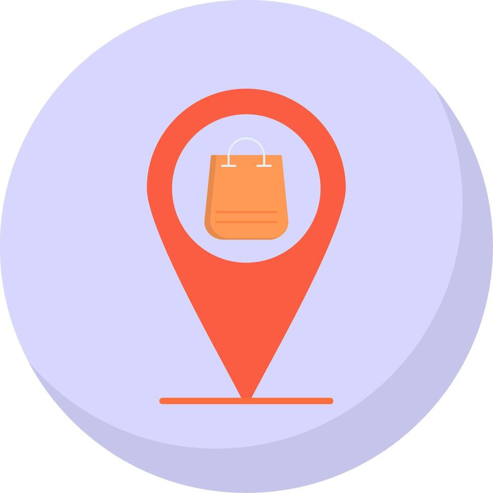 Pin Flat Bubble Icon vector