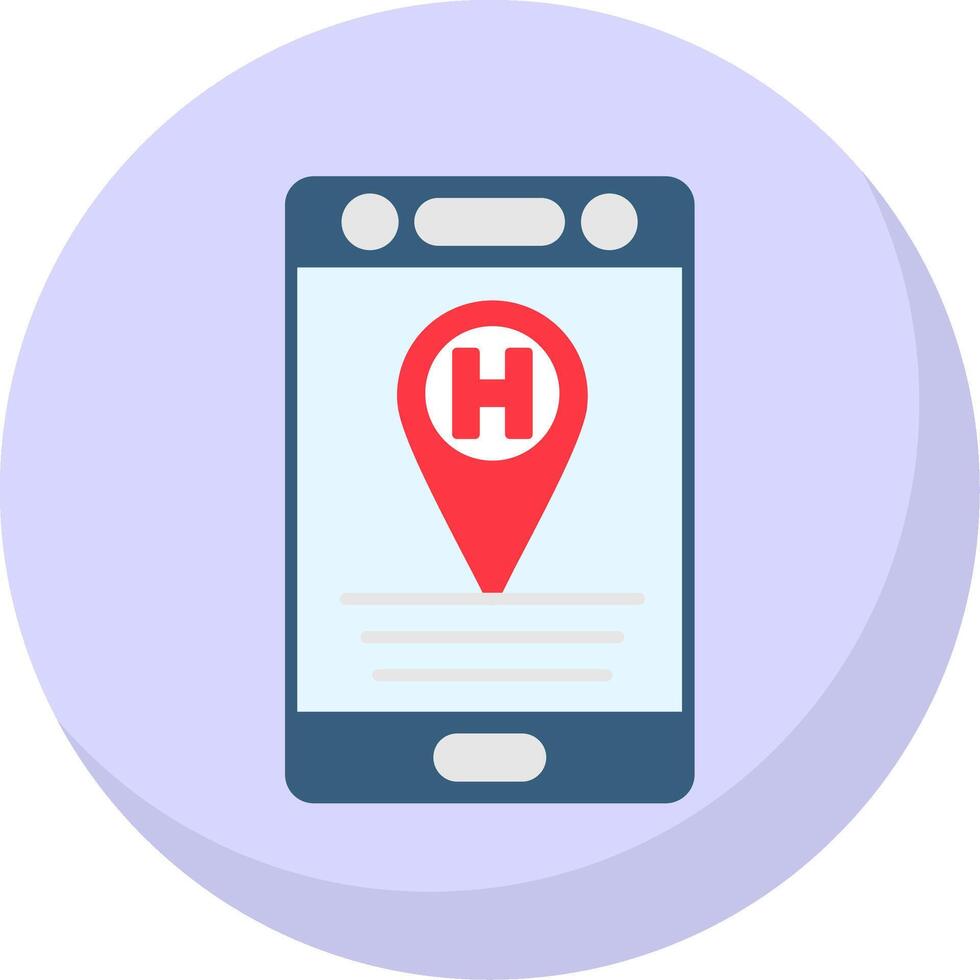 Hospital Flat Bubble Icon vector