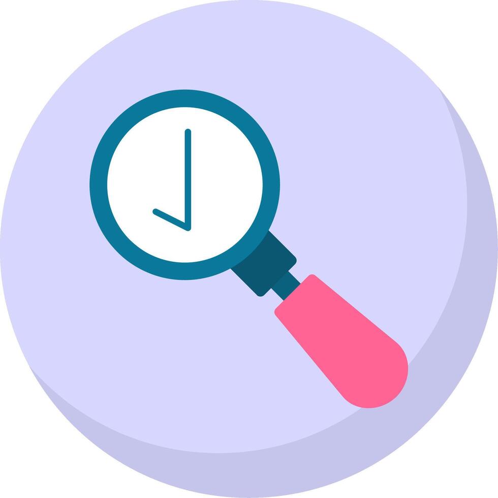 Magnifying Glass Flat Bubble Icon vector