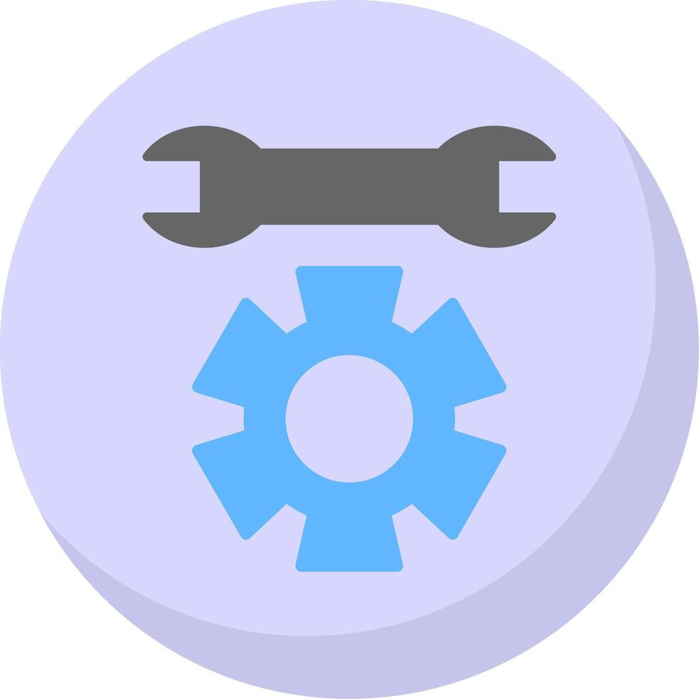 Technical Support Flat Bubble Icon vector