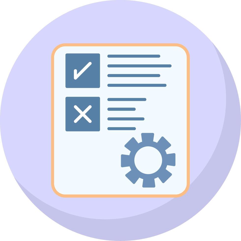 Document Flat Bubble Icon vector