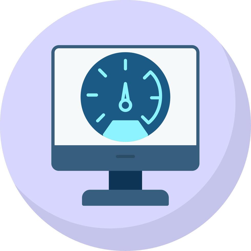 Speed Test Flat Bubble Icon vector