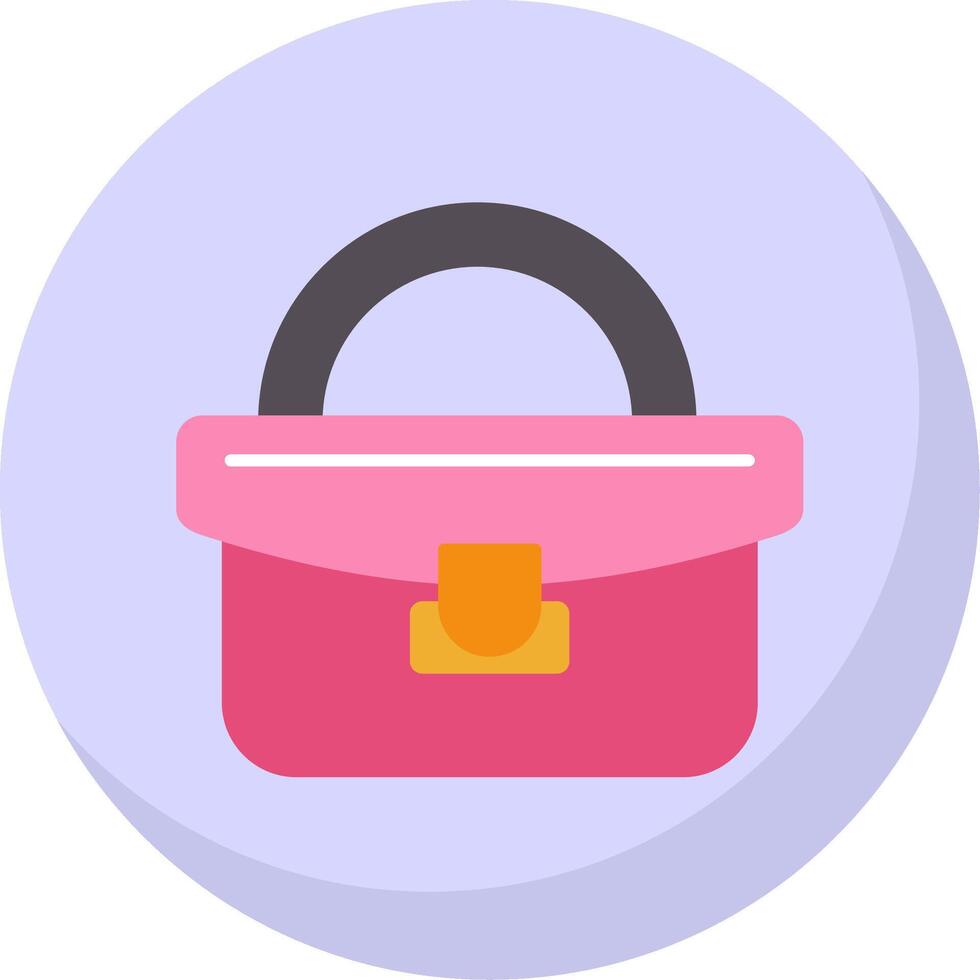 Handbag Flat Bubble Icon vector