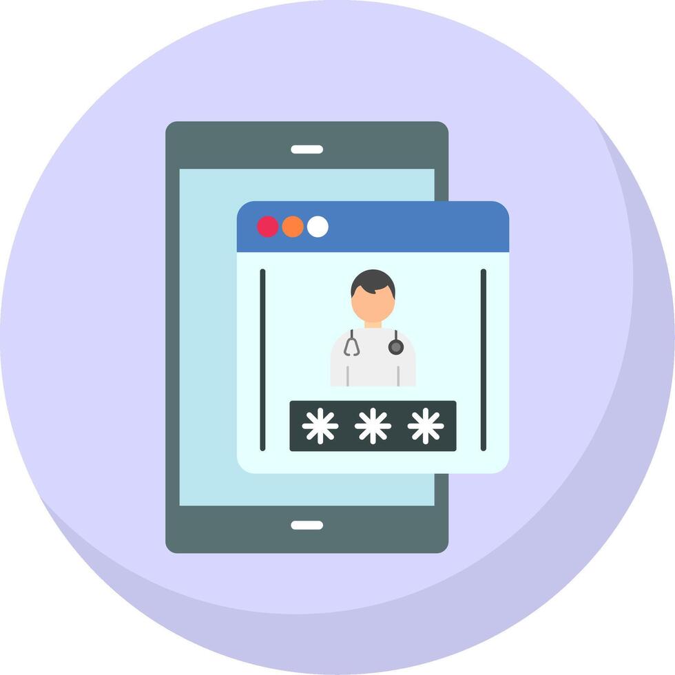 Booking App Flat Bubble Icon vector