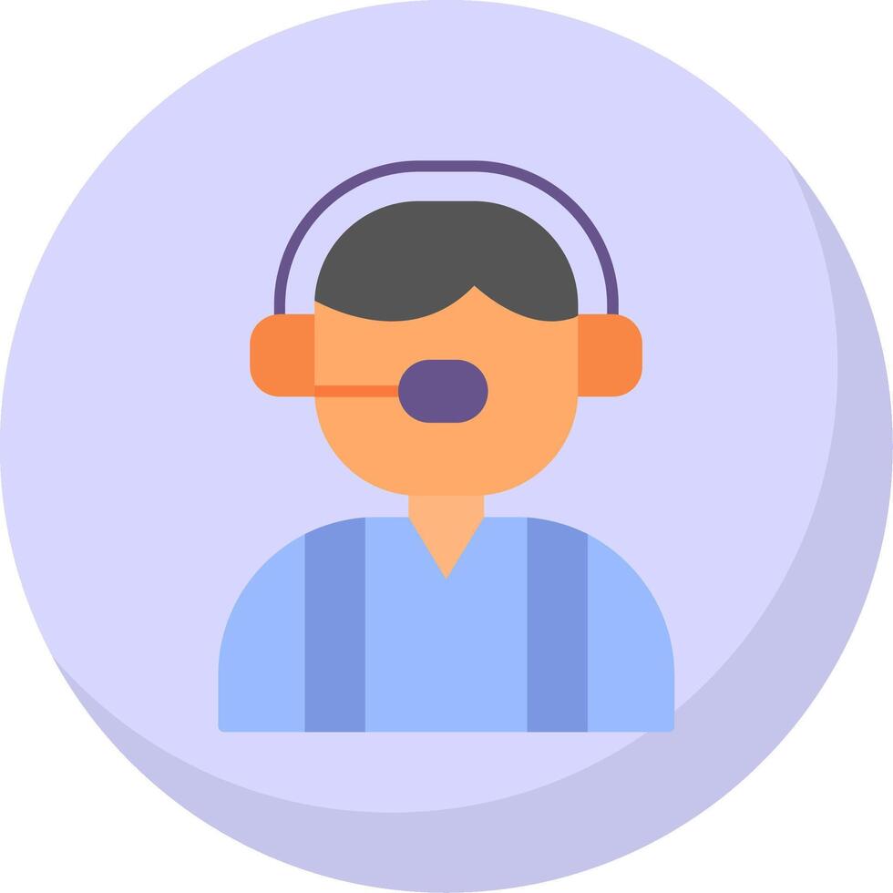 Customer Service Flat Bubble Icon vector