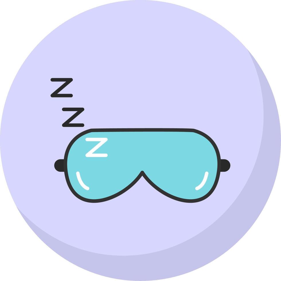 dormido máscara plano burbuja icono vector