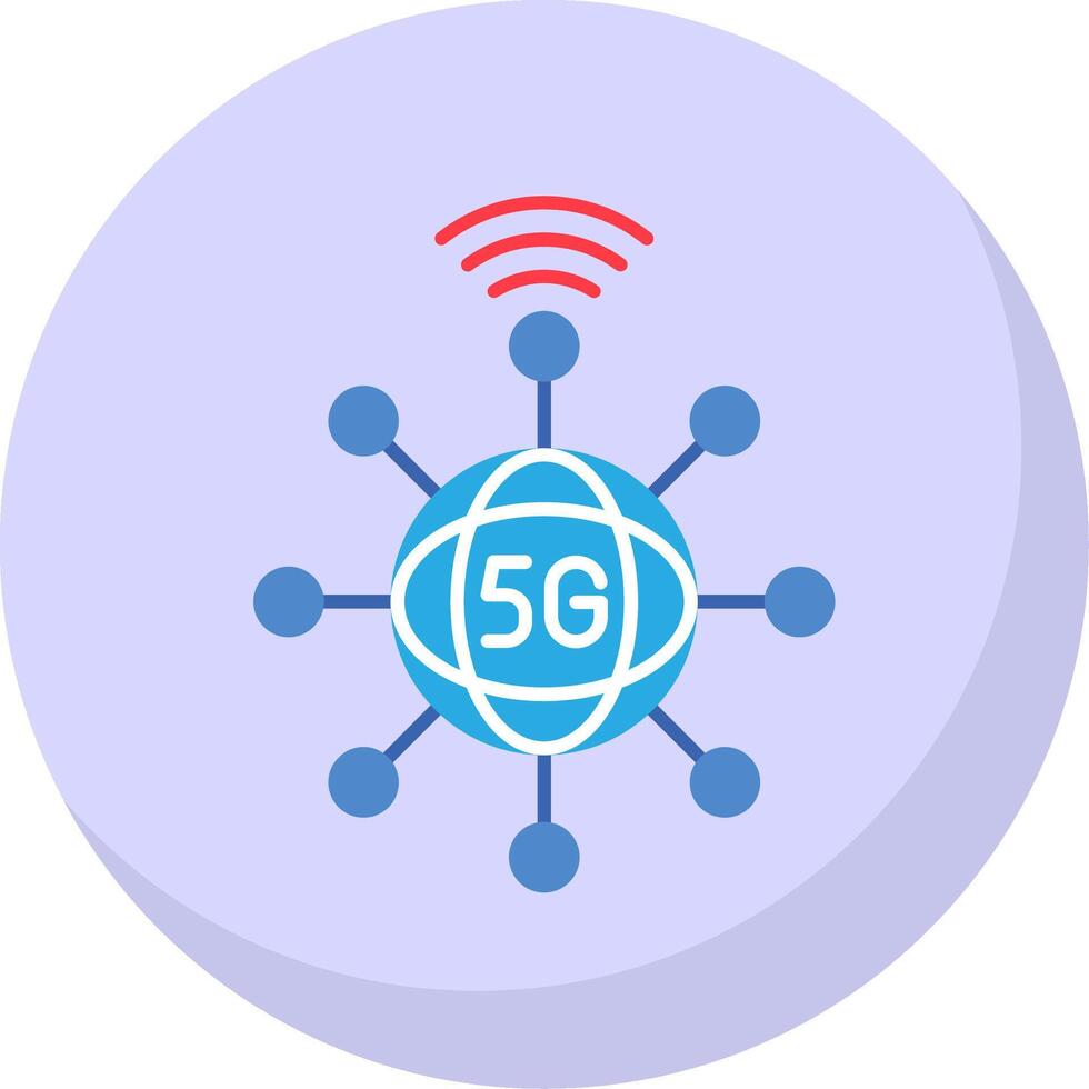 Connection Flat Bubble Icon vector