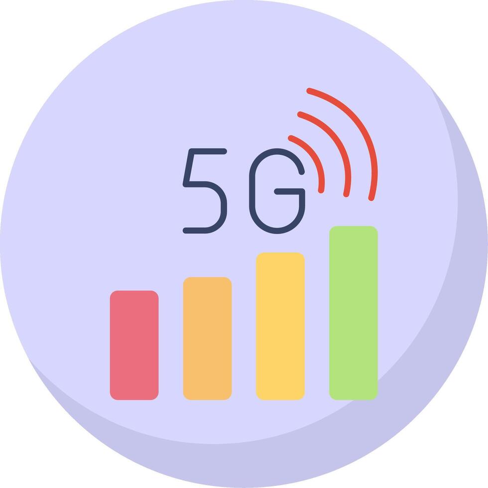 Signal Status Flat Bubble Icon vector