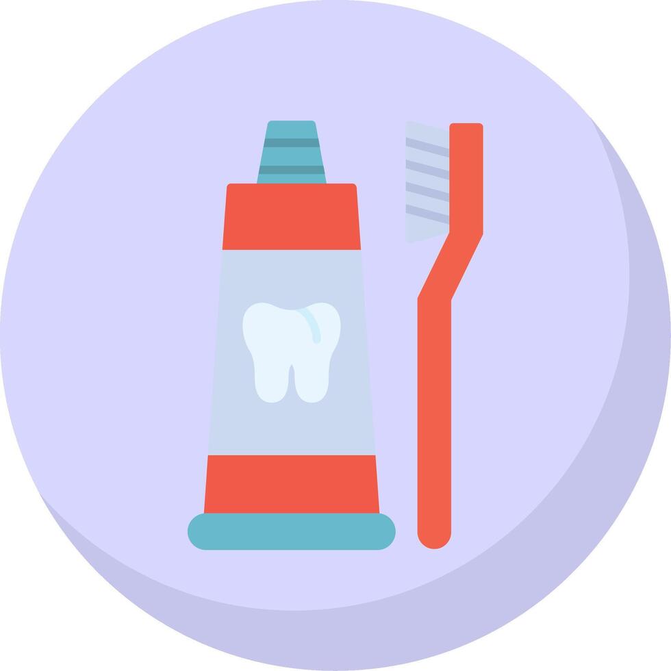Toothpaste Flat Bubble Icon vector