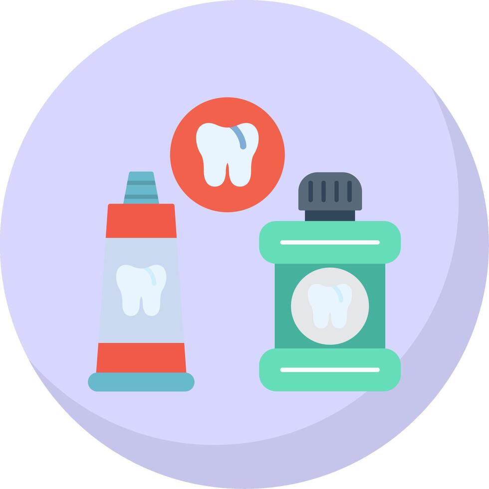 Dental Care Flat Bubble Icon vector