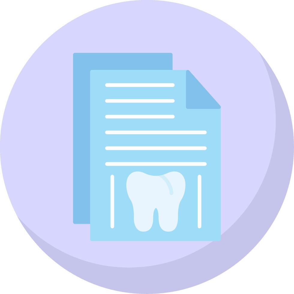 Dental Record Flat Bubble Icon vector