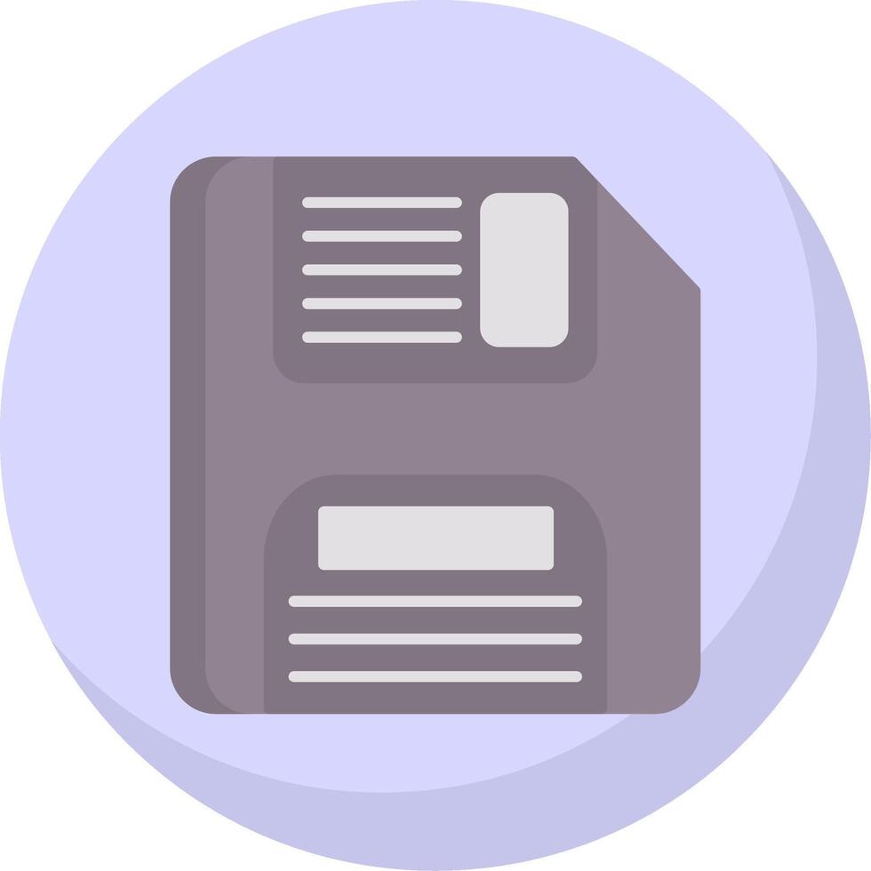 Floppy Disk Flat Bubble Icon vector