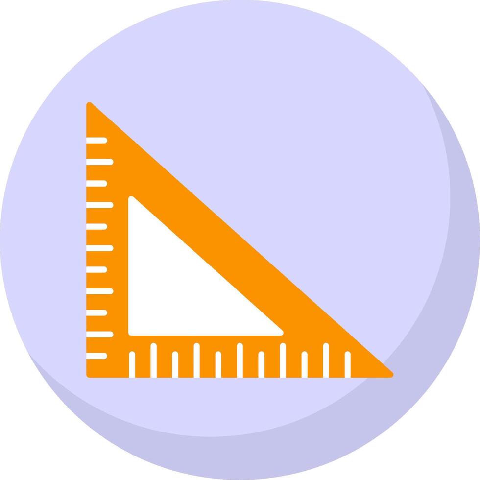 Square Ruler Flat Bubble Icon vector