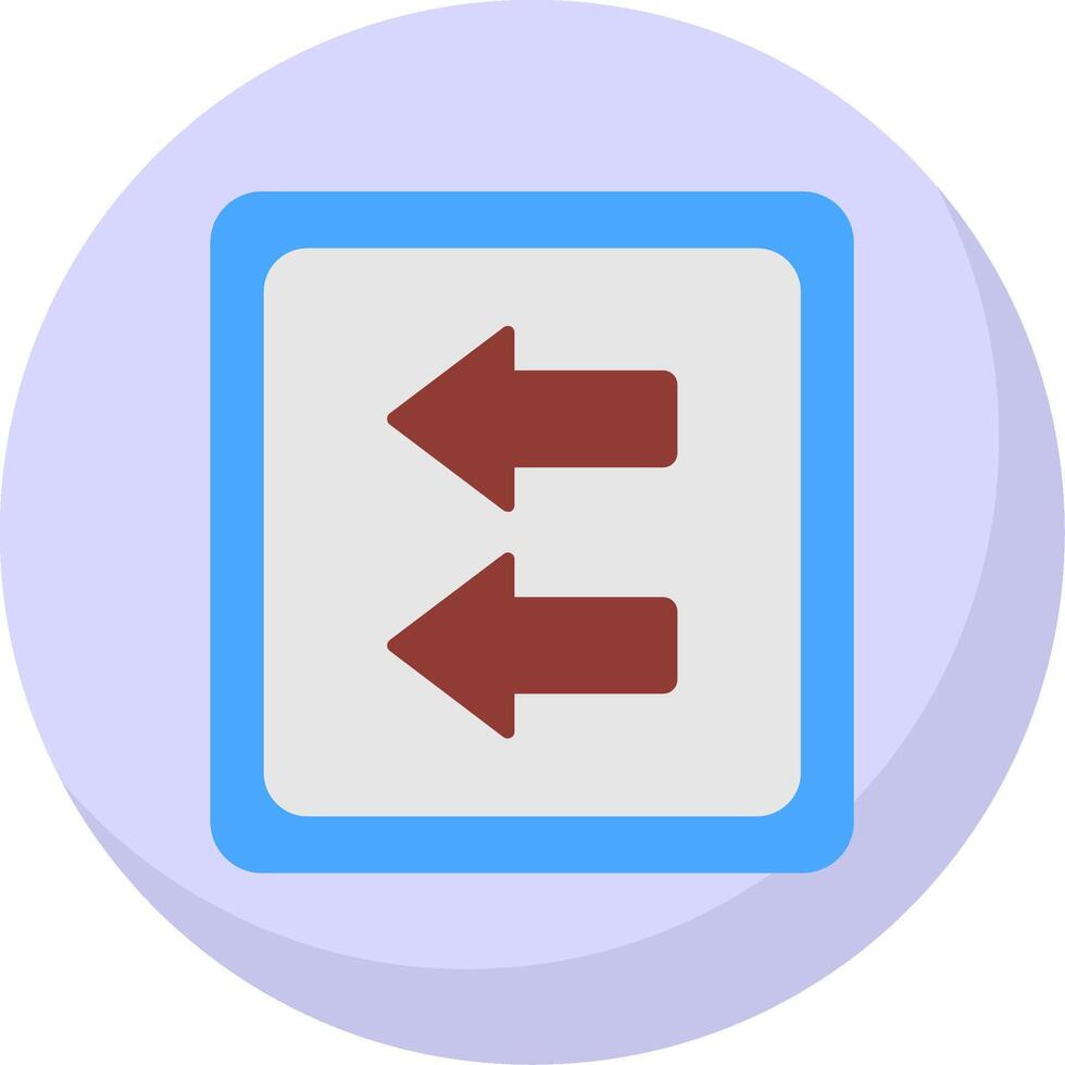 Fast Backward Flat Bubble Icon vector