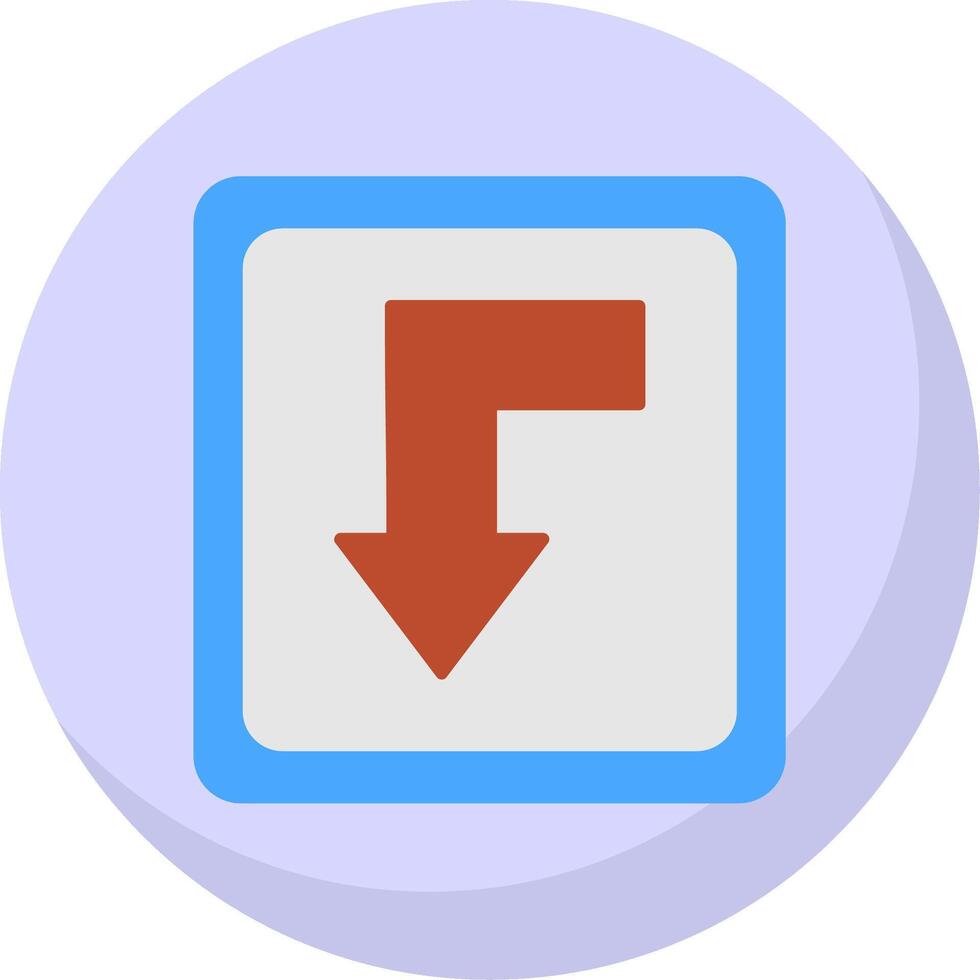 Back Flat Bubble Icon vector