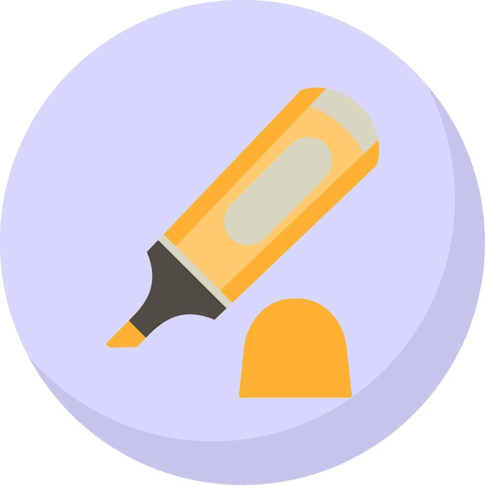 Highlighter Flat Bubble Icon vector