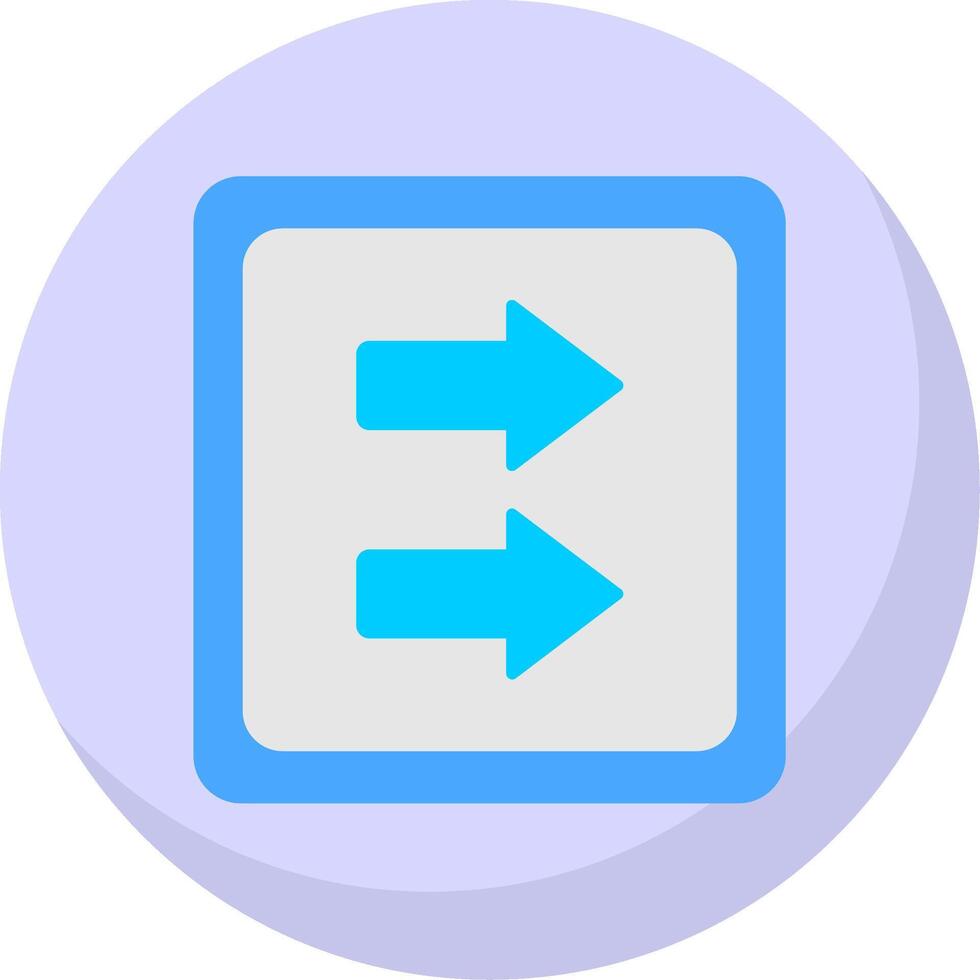 Fast Forward Flat Bubble Icon vector