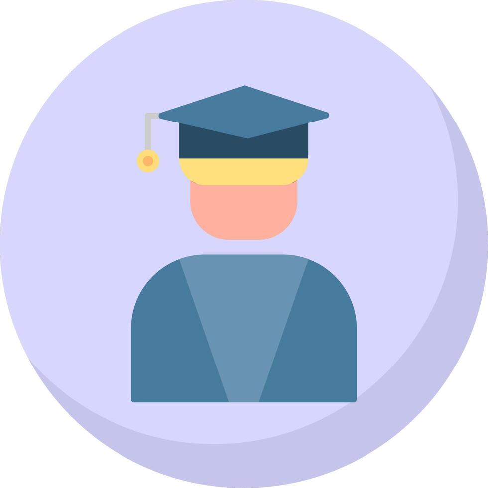 graduado plano burbuja icono vector