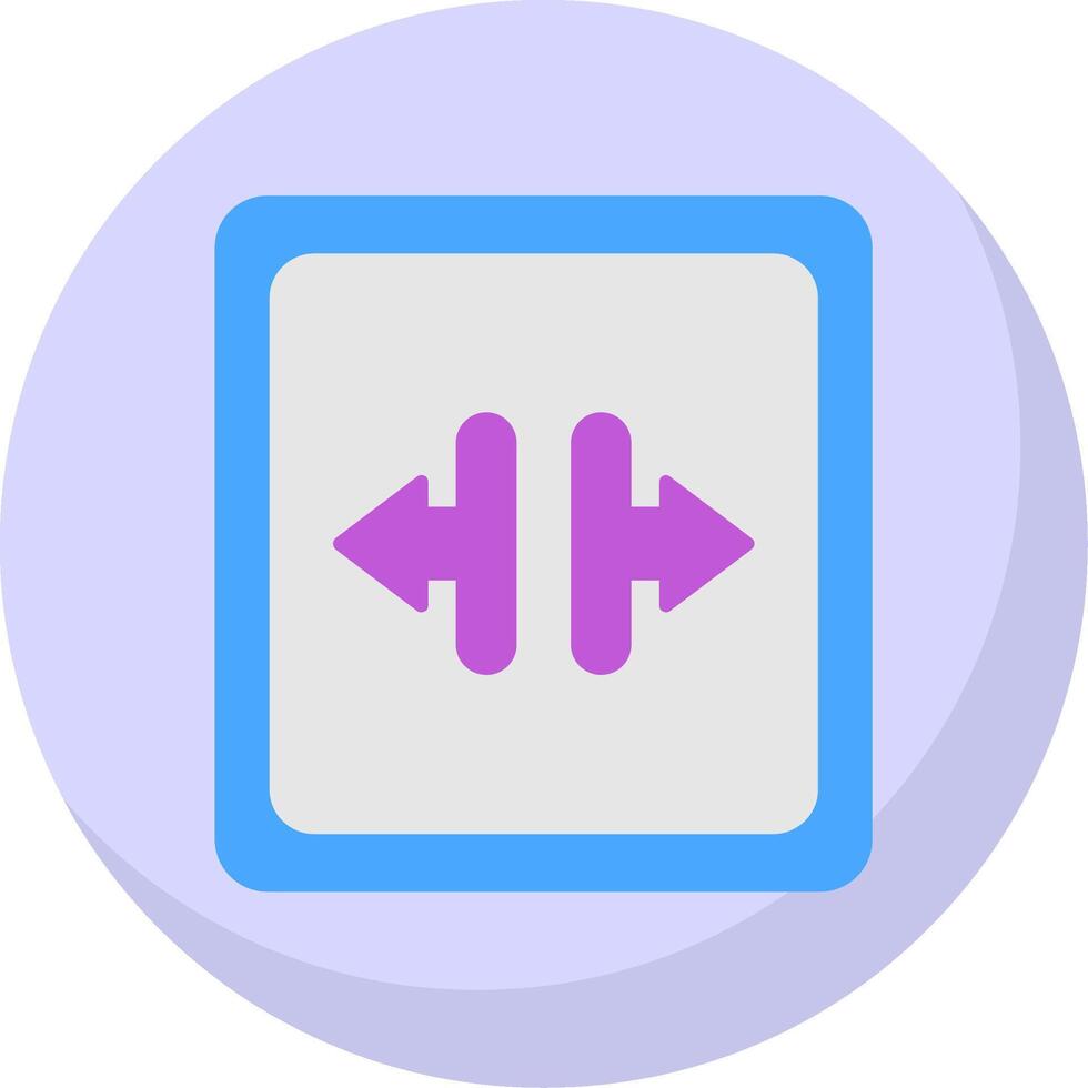 Width Flat Bubble Icon vector