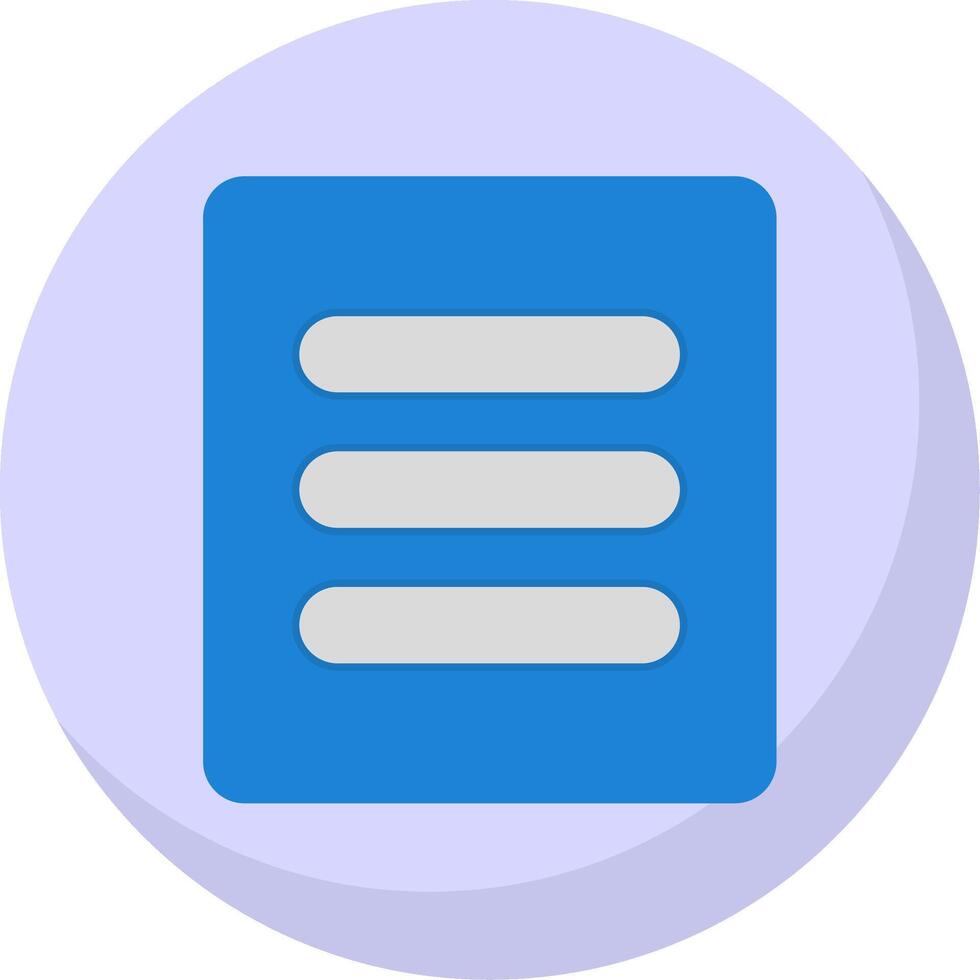 Menu Flat Bubble Icon vector