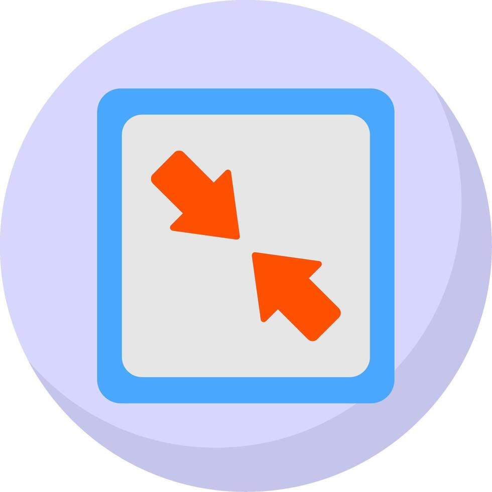 Shrink Flat Bubble Icon vector