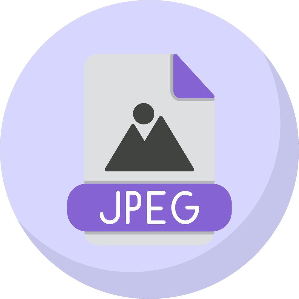 Jpeg Flat Bubble Icon vector