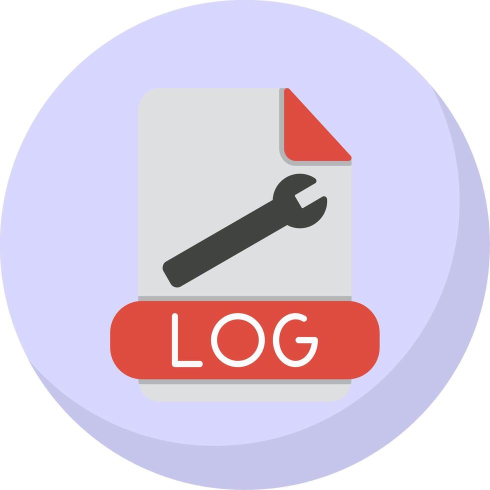 Log Format Flat Bubble Icon vector