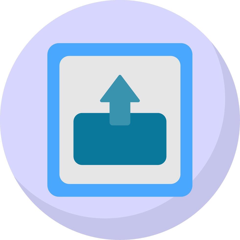 Out Flat Bubble Icon vector
